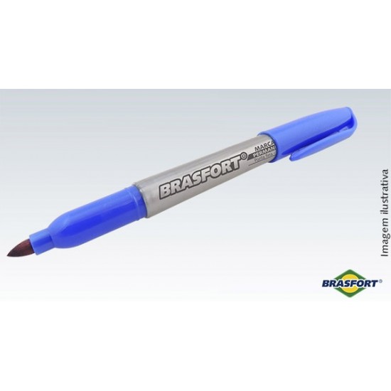 CANETA MARC PERM FINA AZUL     12PC 7854