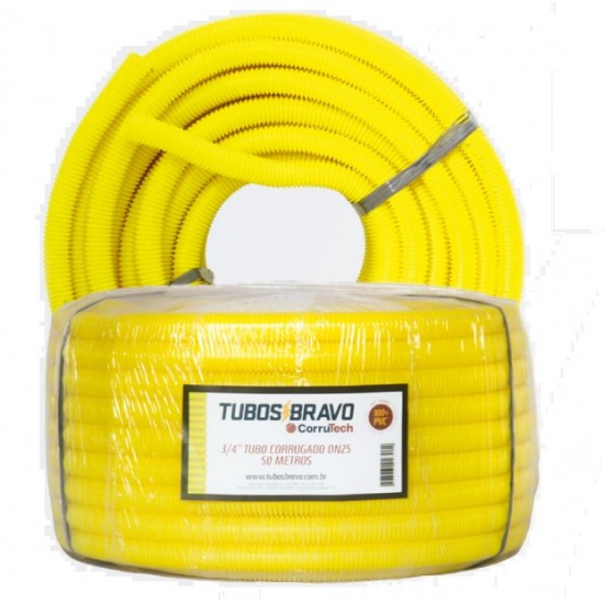 CONDUITE PVC AMARELO ANTI CHAMAS 3/4 50M